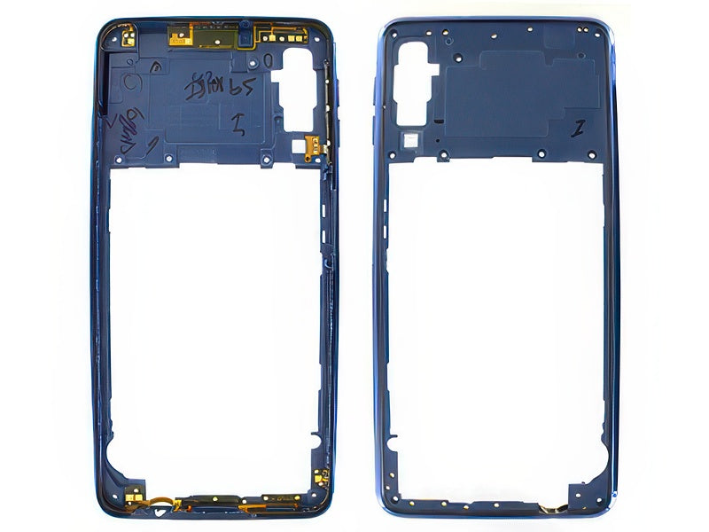 Rear Cover + Tasti Volume Blu per Samsung SM-A750 Galaxy A7 2018