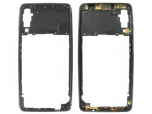 Rear Cover + Tasti Volume Nero per Samsung SM-A750 Galaxy A7 2018