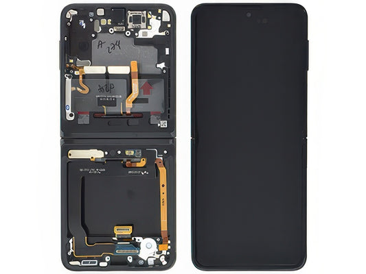Lcd + Touchscreen + Frame + Altoparlante Phantom Black per Samsung SM-F711 Galaxy Z Flip3 5G