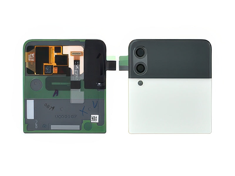 Lcd Esterno + Cover Superiore + Vetrino Camera Bianco per Samsung SM-F711 Galaxy Z Flip3 5G
