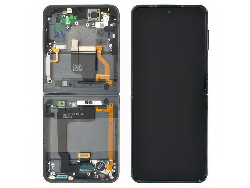 Lcd + Touch Screen + Frame + Altoparlante Graphite per Samsung SM-F721 Galaxy Z Flip4