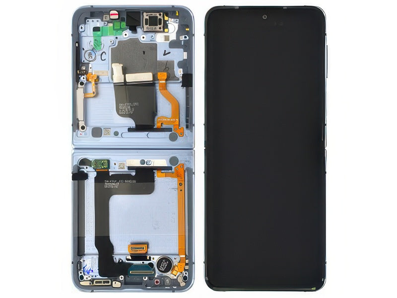 Lcd + Touchscreen + Frame + Altoparlante Blu per Samsung SM-F721 Galaxy Z Flip4