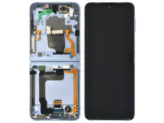Lcd + Touchscreen + Frame + Altoparlante Blu per Samsung SM-F721 Galaxy Z Flip4