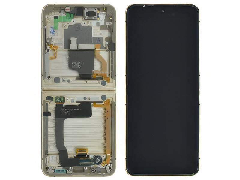 Lcd + Touchscreen + Frame + Altoparlante Giallo per Samsung SM-F721 Galaxy Z Flip4