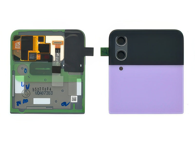 Lcd Esterno + Cover Superiore + Vetrino Camera Bora Purple per Samsung SM-F721 Galaxy Z Flip4
