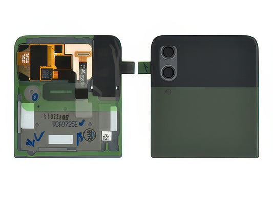 Lcd Esterno + Cover Superiore + Vetrino Camera Khaki per Samsung SM-F721 Galaxy Z Flip4