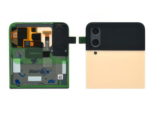 Lcd Esterno + Cover Superiore + Vetrino Camera Oro Rosa per Samsung SM-F721 Galaxy Z Flip4