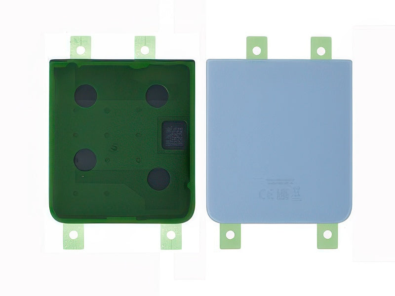Cover Batteria Inferiore + Adesivi Blu per Samsung SM-F721 Galaxy Z Flip4