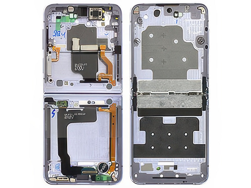 Guscio frontale + Frame Supporto Lcd + Tasti Laterali Bora Purple per Samsung SM-F721 Galaxy Z Flip4