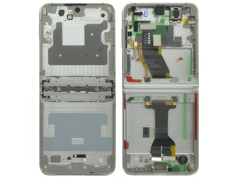 Guscio frontale + Frame Supporto Lcd + Tasti Laterali Cream per Samsung SM-F731 Galaxy Z Flip5