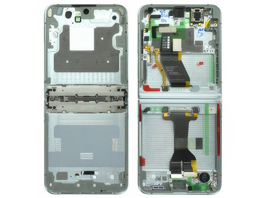 Guscio frontale + Frame Supporto Lcd + Tasti Laterali Mint per Samsung SM-F731 Galaxy Z Flip5