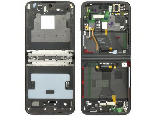 Guscio frontale + Frame Supporto Lcd + Tasti Laterali Versione Grigio-Blu-Verde-Giallo per Samsung SM-F731 Galaxy Z Flip5