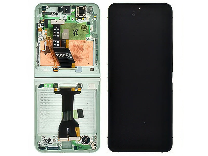 Lcd + Touch Screen + Frame + Tasti Laterali Mint per Samsung SM-F741 Galaxy Z Flip6