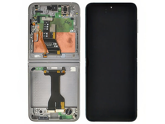Lcd + Touch Screen + Frame Silver Shadow per Samsung SM-F741 Galaxy Z Flip6
