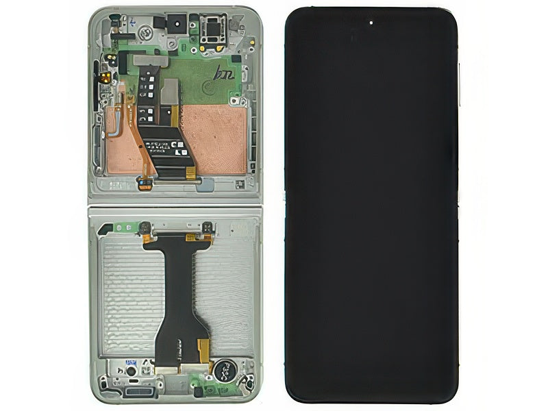 Lcd + Touch Screen + Frame Vers. Bianco-Peach per Samsung SM-F741 Galaxy Z Flip6