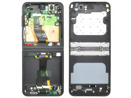 Guscio frontale + Frame Supporto Lcd + Tasti Laterali Crafted Black per Samsung SM-F741 Galaxy Z Flip6