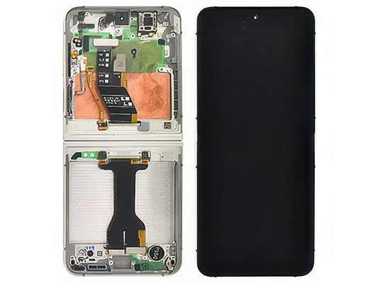 Lcd + Touch Screen + Frame Bianco per Samsung SM-F761 Galaxy Z Flip7 FE