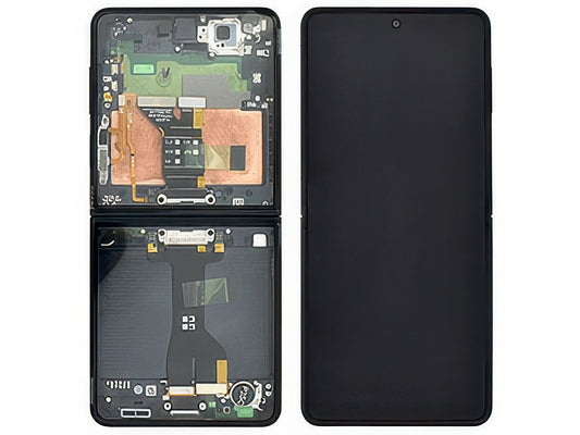 Lcd + Touch Screen + Frame + Tasti Laterali Nero per Samsung SM-F766 Galaxy Z Flip7