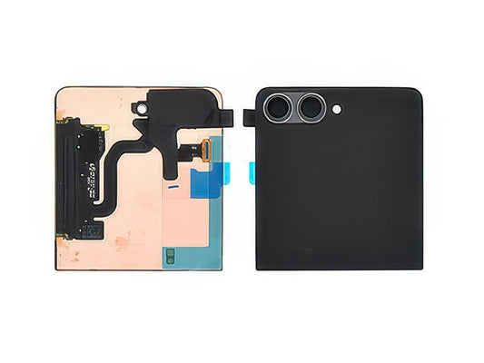 Lcd Esterno + Cover Superiore + Vetrino Camera Nero per Samsung SM-F766 Galaxy Z Flip7