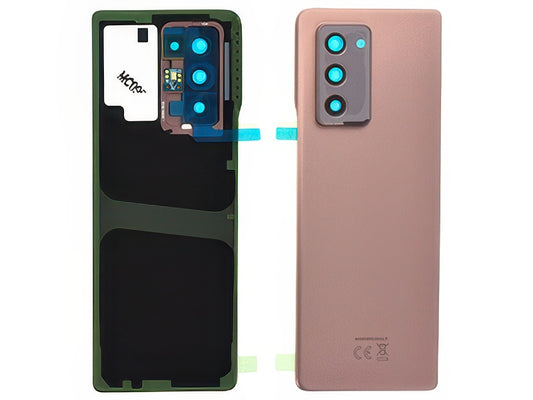 Cover Batteria + Vetrino Camera + Adesivi Mystic Bronze per Samsung SM-F916 Galaxy Z Fold2 5G
