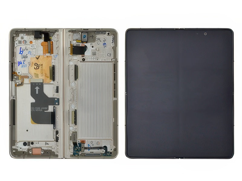 Lcd + Touchscreen + Frame + Altoparlante Beige per Samsung SM-F936 Galaxy Z Fold4