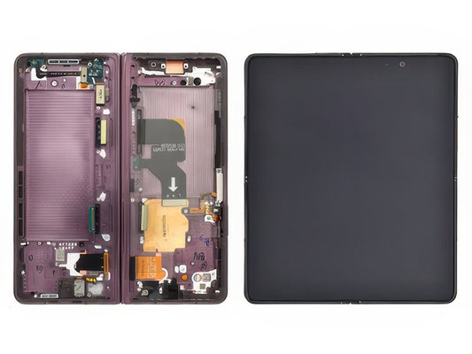 Lcd + Touchscreen + Frame + Altoparlante Burgundy per Samsung SM-F936 Galaxy Z Fold4