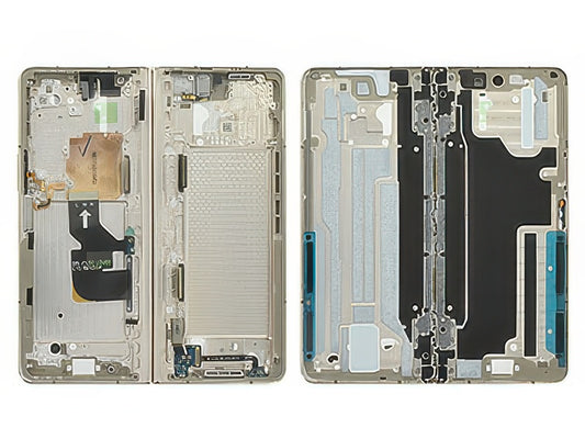Guscio frontale + Frame Supporto Lcd + Tasti Laterali Beige per Samsung SM-F936 Galaxy Z Fold4