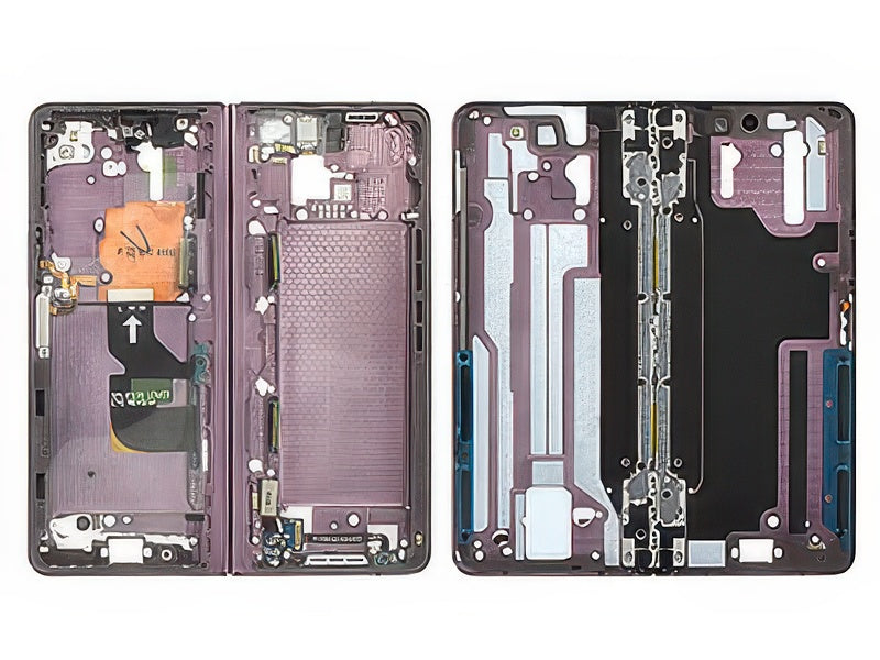 Guscio frontale + Frame Supporto Lcd + Tasti Laterali Burgundy per Samsung SM-F936 Galaxy Z Fold4