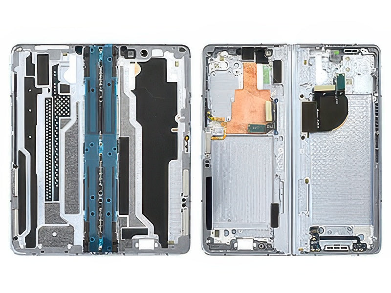 Guscio frontale + Frame Supporto Lcd + Tasti Laterali Icy Blue per Samsung SM-F946 Galaxy Z Fold5