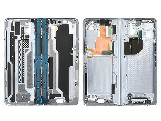 Guscio frontale + Frame Supporto Lcd + Tasti Laterali Icy Blue per Samsung SM-F946 Galaxy Z Fold5