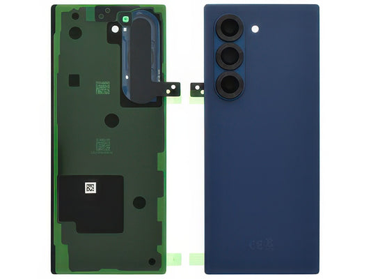 Cover Batteria + Vetrino Camera + Adesivi Navy per Samsung SM-F956 Galaxy Z Fold6