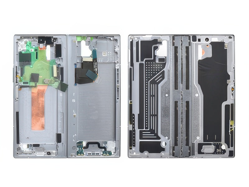 Guscio frontale + Frame Supporto Lcd + Tasti Laterali Silver Shadow per Samsung SM-F956 Galaxy Z Fold6