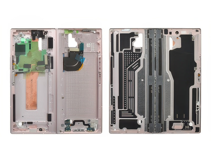 Guscio frontale + Frame Supporto Lcd + Tasti Laterali Rosa per Samsung SM-F956 Galaxy Z Fold6