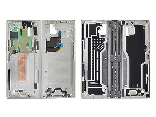Guscio frontale + Frame Supporto Lcd + Tasti Laterali Bianco per Samsung SM-F956 Galaxy Z Fold6