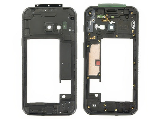 Rear Cover + Altoparlante + Jack Audio + Tasti Laterali + Vetrino Camera Nero per Samsung SM-G390 Galaxy Xcover 4