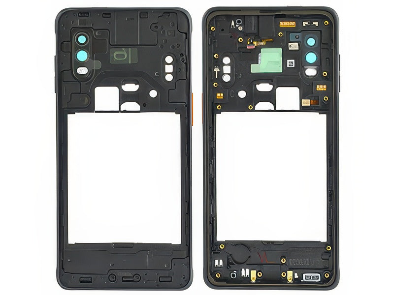 Rear Cover + Tasti Laterali + Vetrino Camera + JacK Audio Nero per Samsung SM-G715 Galaxy XCover Pro Enterprise Edition