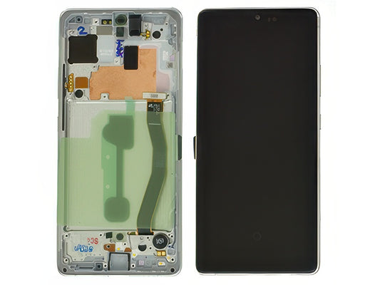 Lcd + Touchscreen + Altoparlante + Tasti Laterali + Vibrazione Bianco per Samsung SM-G770 Galaxy S10 Lite