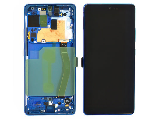 Lcd + Touchscreen + Altoparlante + Tasti Laterali + Vibrazione Blu per Samsung SM-G770 Galaxy S10 Lite