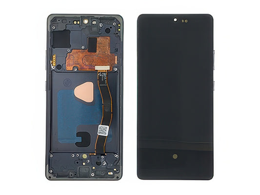 Display Lcd Rigenerato Nero con Frame Qualità Premium per Samsung SM-G770 Galaxy S10 Lite