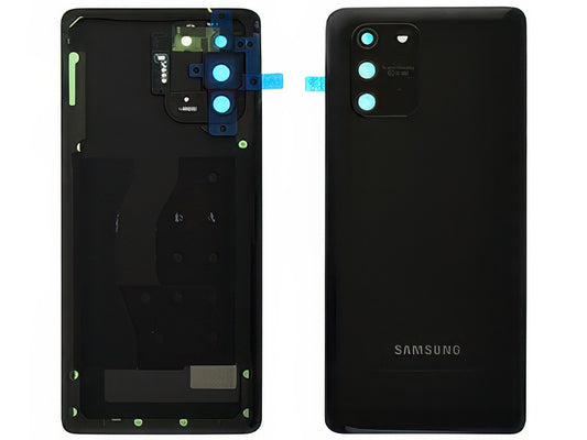 Cover Batteria + Vetrino Camera + Adesivi Nero per Samsung SM-G770 Galaxy S10 Lite
