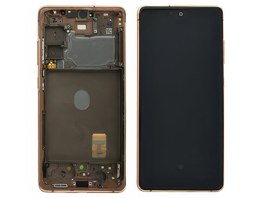 Lcd + Touchscreen + Frame + Tasti Laterali Cloud Orange per Samsung SM-G780F Galaxy S20 FE