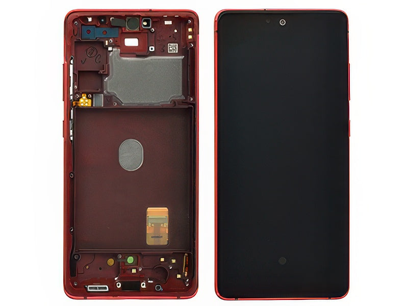 Lcd + Touchscreen + Frame + Tasti Laterali Cloud Red per Samsung SM-G780F Galaxy S20 FE