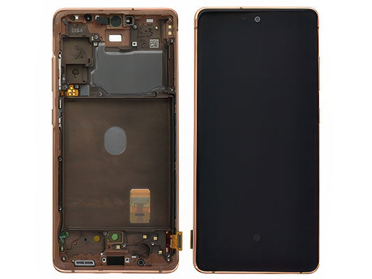 Lcd + Touchscreen + Frame + Tasti Laterali Cloud Orange per Samsung SM-G781 Galaxy S20 FE 5G