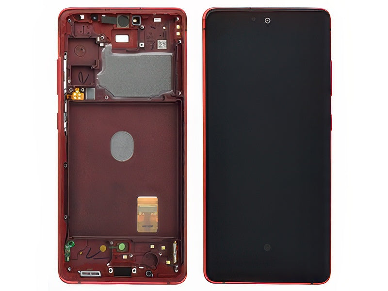Lcd + Touchscreen + Frame + Tasti Laterali Cloud Red per Samsung SM-G781 Galaxy S20 FE 5G