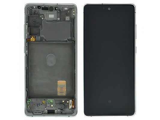 Lcd + Touchscreen + Frame + Tasti Laterali Cloud White per Samsung SM-G780G Galaxy S20 FE
