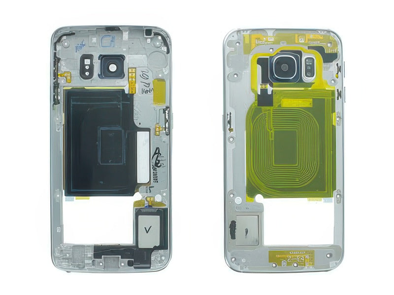 Rear Cover + Suoneria + Tasti Laterali + Antenna+ Vetrino Camera per vers. Nero per Samsung SM-G925 Galaxy S6 Edge