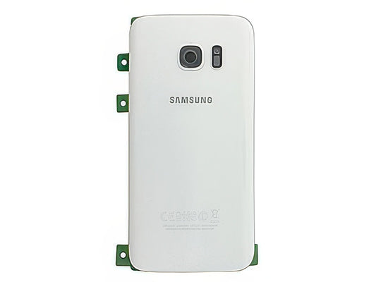 Guscio Batteria + Vetrino Camera + Vetrino Flash Bianco per Samsung SM-G930 Galaxy S7