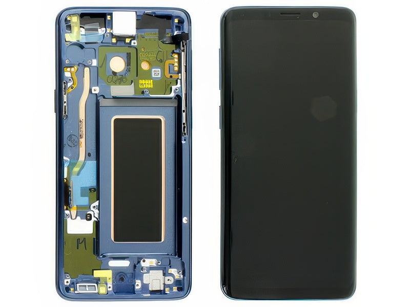 Lcd + Touchscreen + Altoparlante + Tasti Laterali Coral Blue per Samsung SM-G960 Galaxy S9