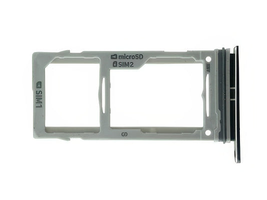 Sportello Dual-Sim card + Alloggio Nero per Samsung SM-G960 Galaxy S9