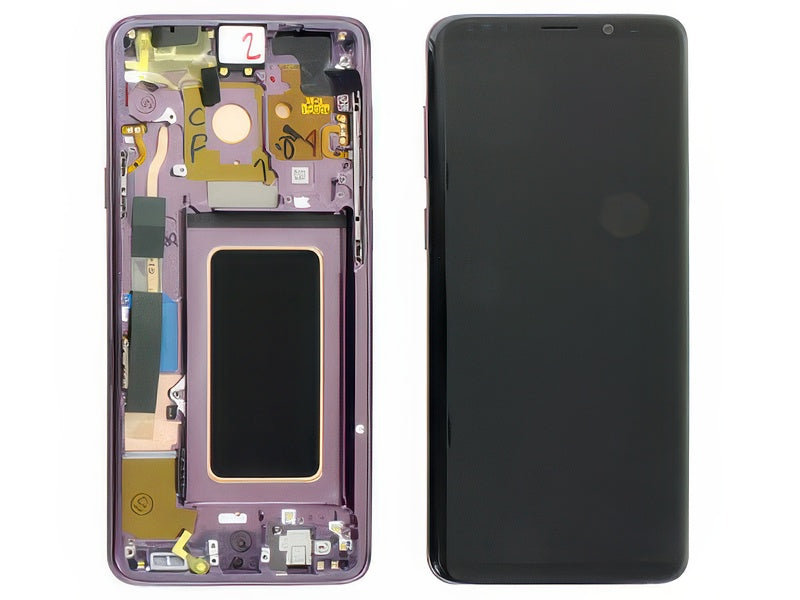 Lcd + Touchscreen + Altoparlante + Tasti Laterali Lilac Purple per Samsung SM-G965 Galaxy S9 +